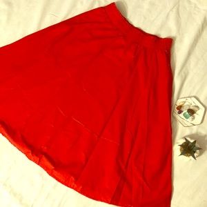 Red long skirt